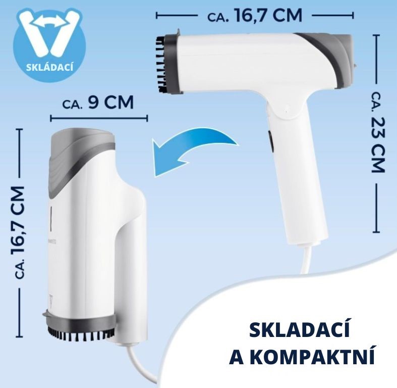 CleanMaxx Ruční skládací napařovač oděvů 19371 (7)